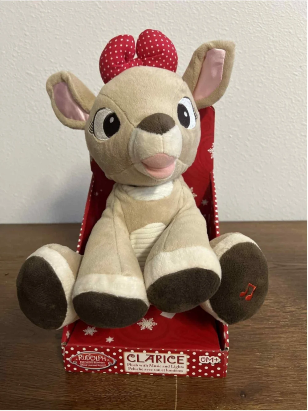 Rudolph Clarice Musical Light-Up Plush Kids Preferred NIB Works Holiday Xmas
